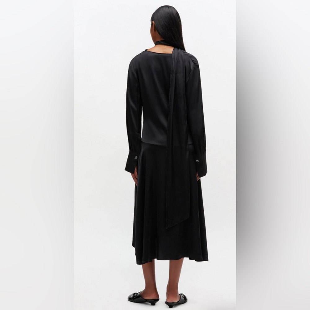 Ganni Black Scarf Dress - Picture 4 of 4
